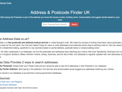 Postcode and Address Lookup UK